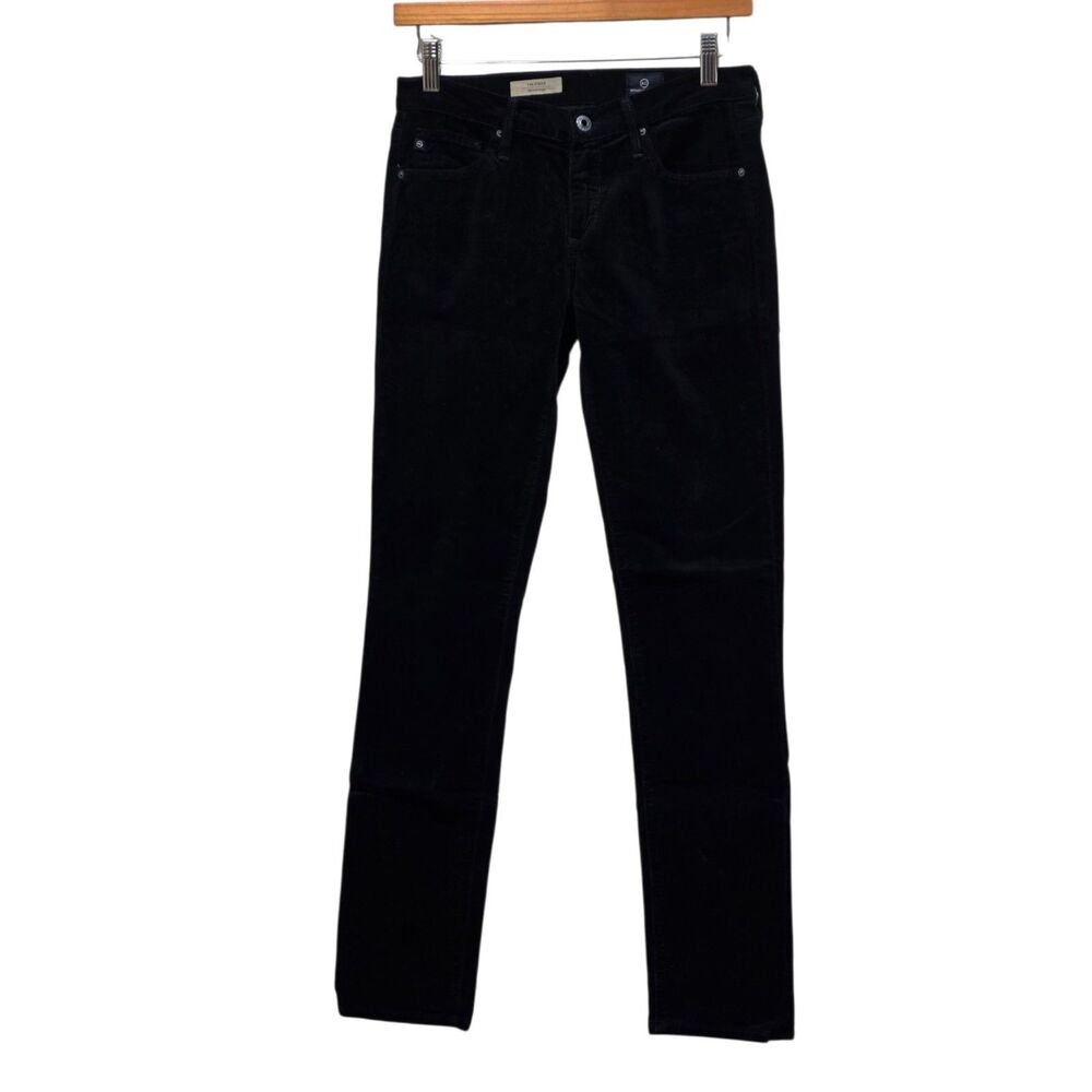 AG Adriano Goldschmied Stevie Slim Straight Navy Fine Corduroy Velvet Jeans 27R